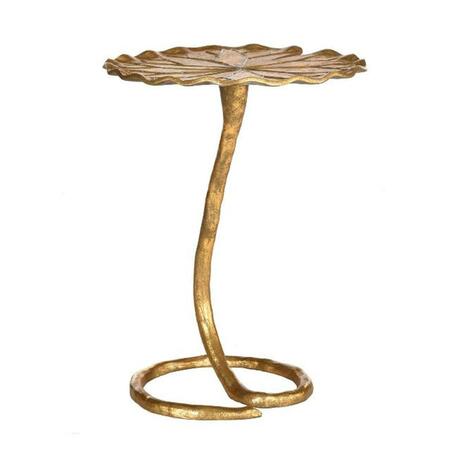 SAFAVIEH Justina Side Table- Gold - 21 x 15.5 x 15.5 in. FOX3245A